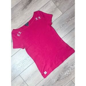 LRL Lauren Ralph Lauren Cotton Nautical Boat Neck Tee